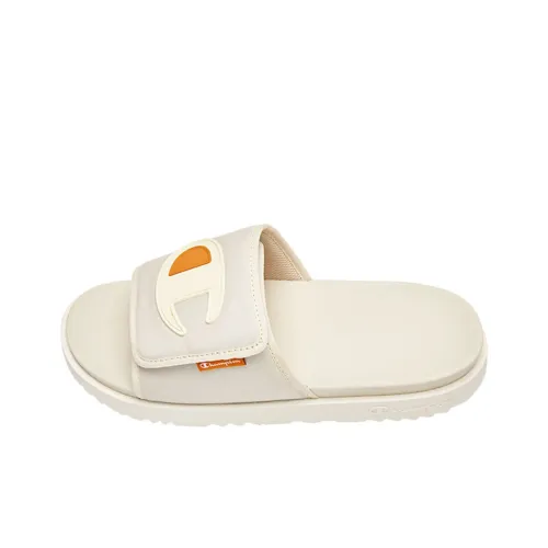 Champion Campus Slide Slippers Men Oatmeal/Yellow Sundial