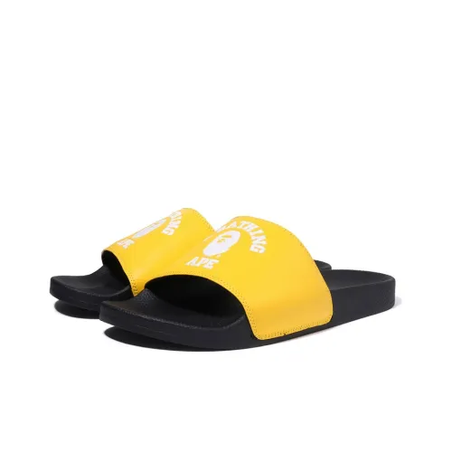 BAPE A BATHING APE College Slide Sandal Online Exclusive Yellow 2022