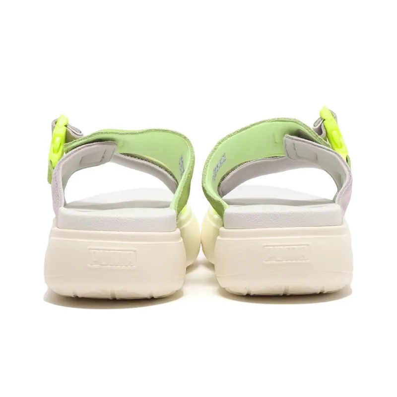 PUMA Suede Rubber Sole Slide Slippers Women's Yellow-4