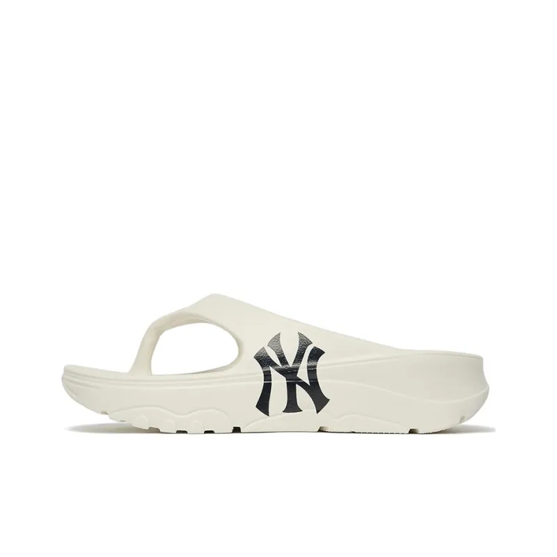 MLB Slipper Rubber Sole Slip Resistant Flip Flops Unisex White-0