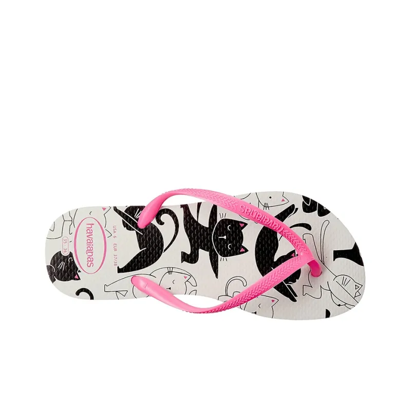 Havaianas HAVINA SlimPets Stylish Sandals Unisex White Pink-5