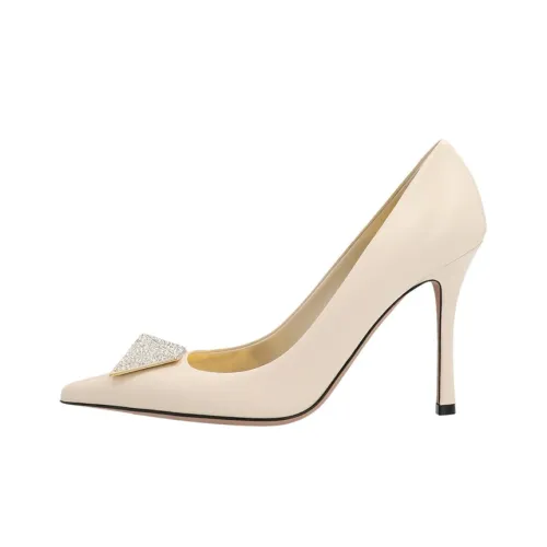 Valentino One Stud High Heels Women's White