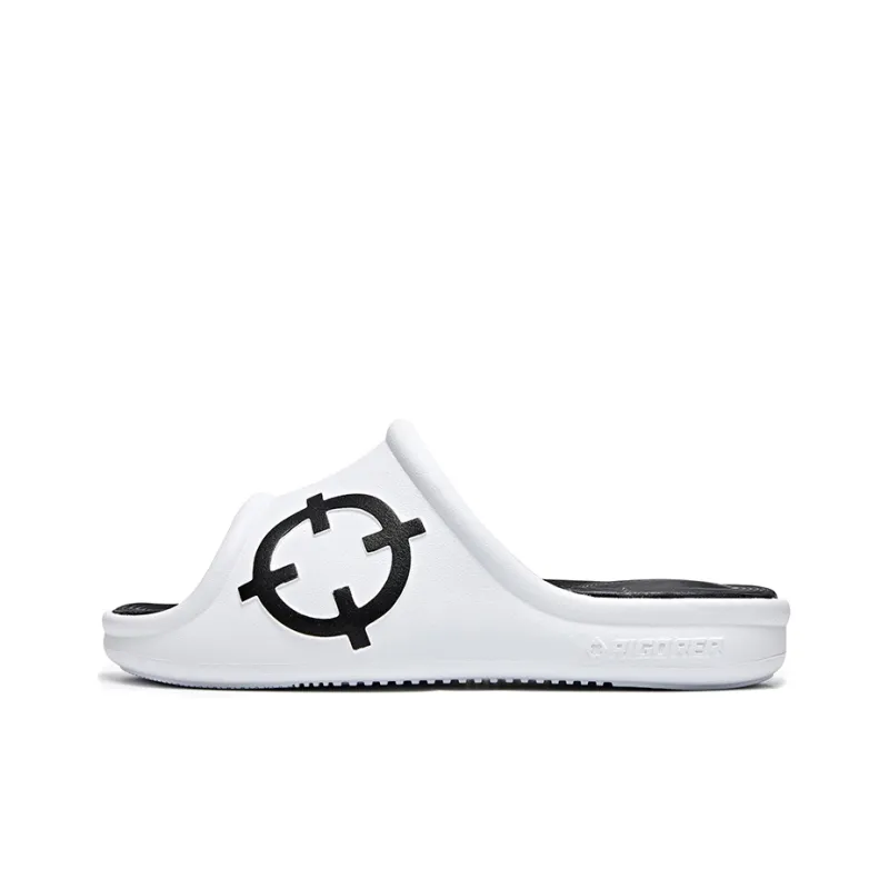 RIGORER Skyrim 1 Slide Slippers Men's White Black-0