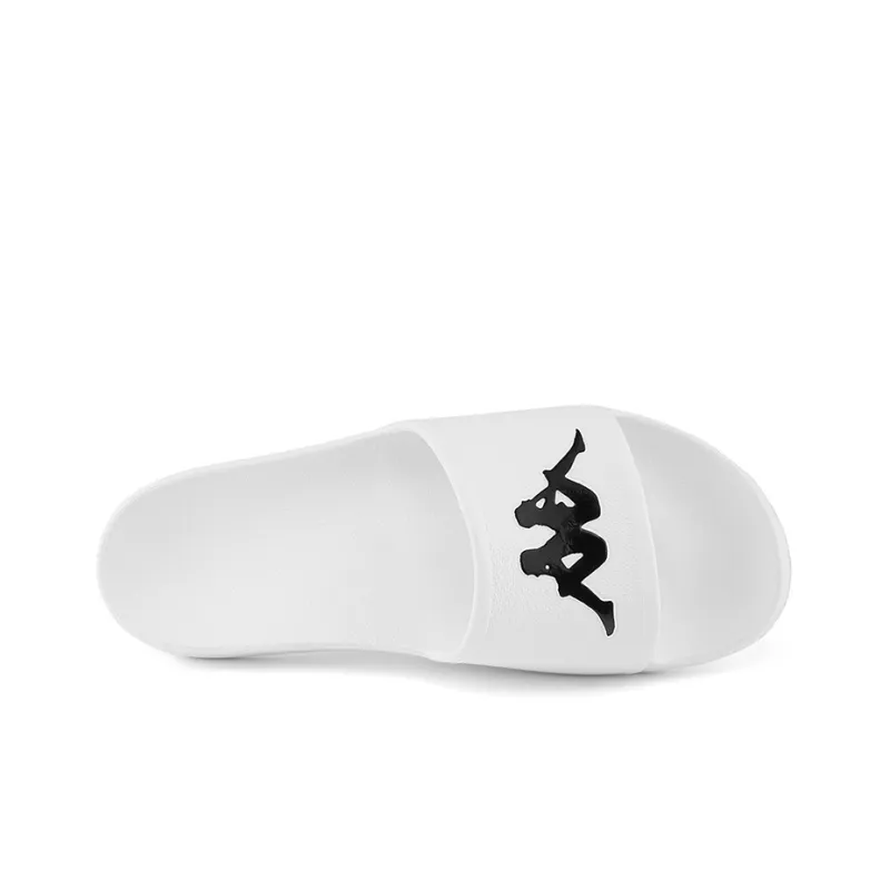 Kappa Slide Slippers Unisex White Black-2