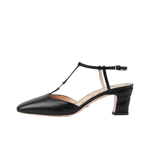 GUCCI Double G T-bar Leather Pumps