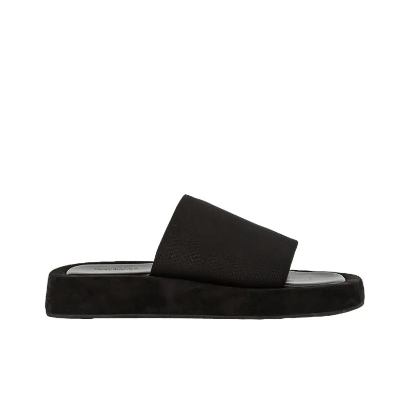 Tony Bianco Rubber Sole Abrasion Resistant Slide Slippers Women's Black-1