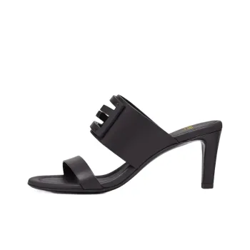 FENDI Baguette Slide Slippers Women's Black
