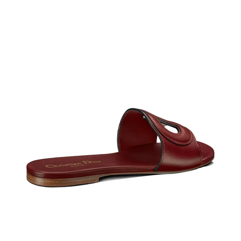 DIOR D-Club Slide Slippers Women's Red/Brown-3