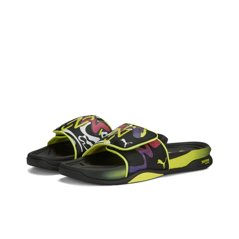 PUMA Neymar Jr Dream Nitro Sports Slippers Black Green-2