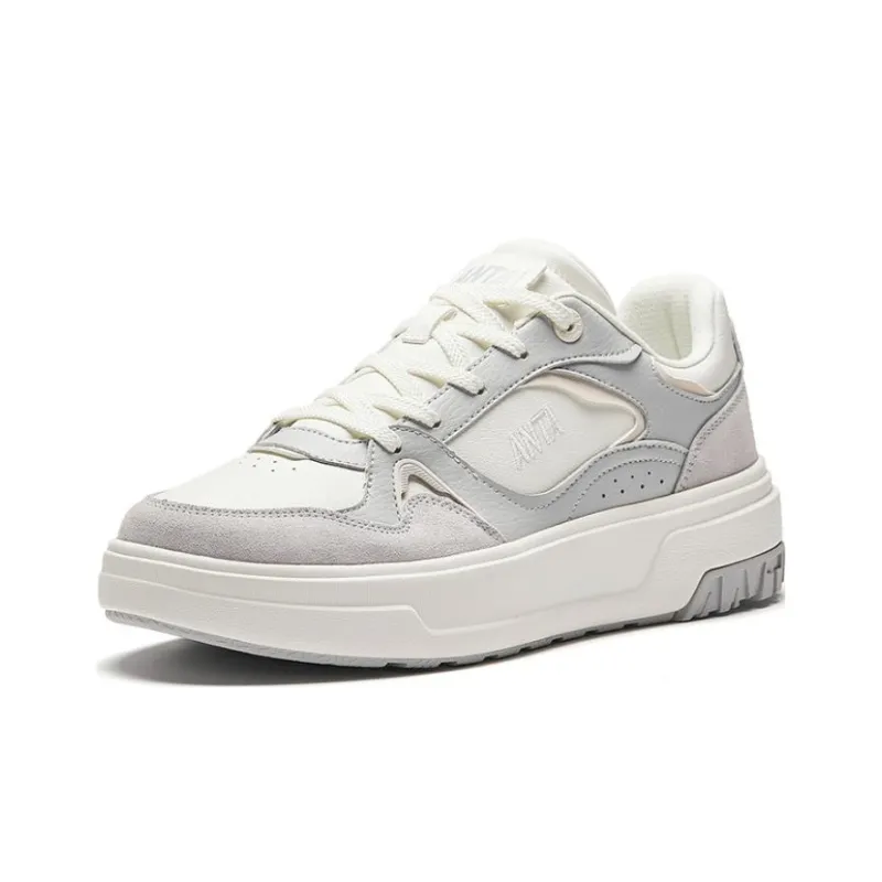Anta Platform Sandals Wear-Resistant Low-Top Skateboard Shoes Men's Gray-1