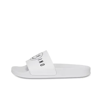 MOSCHINO Logo Smiley Face Slides