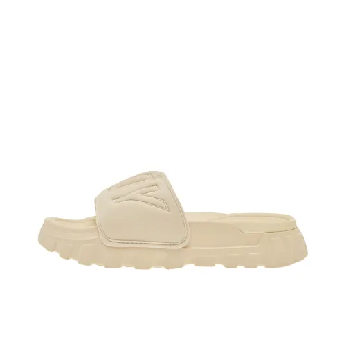 Nerdy Slide Slippers Unisex Beige