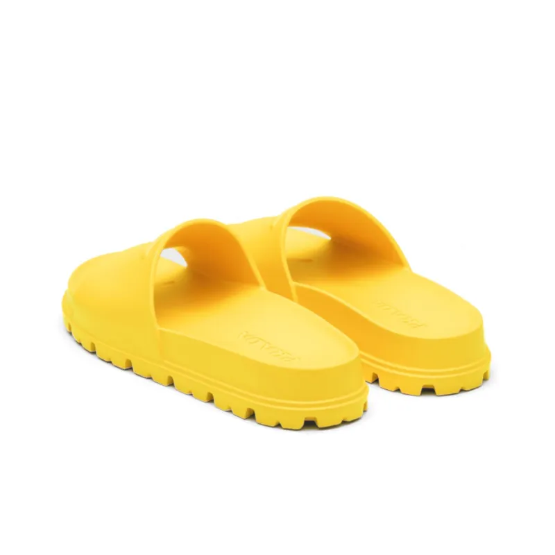 PRADA Rubber Sole Abrasion Resistant Slide Slippers Women's Yellow-3