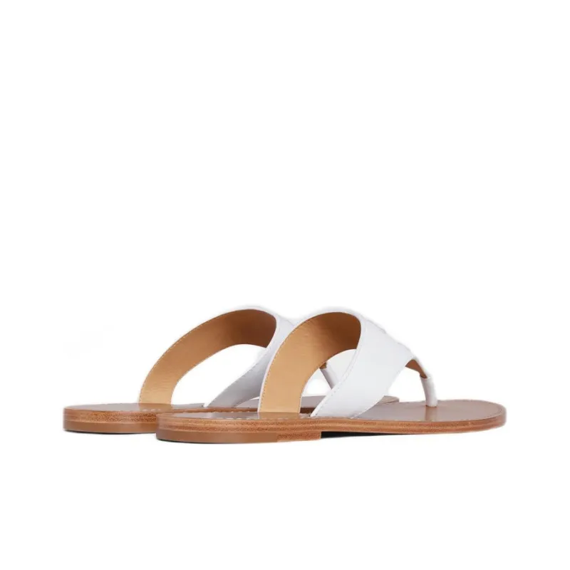 CELINE Triomphe Stylish Sandal Women's White-3
