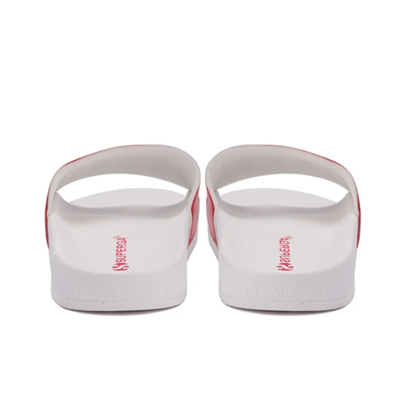 SUPERGA Slide Slippers Unisex White/Red-3