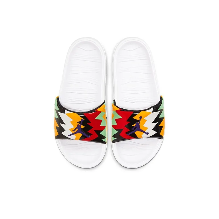 Jordan Break Slide GS 'White Multi Color'-2