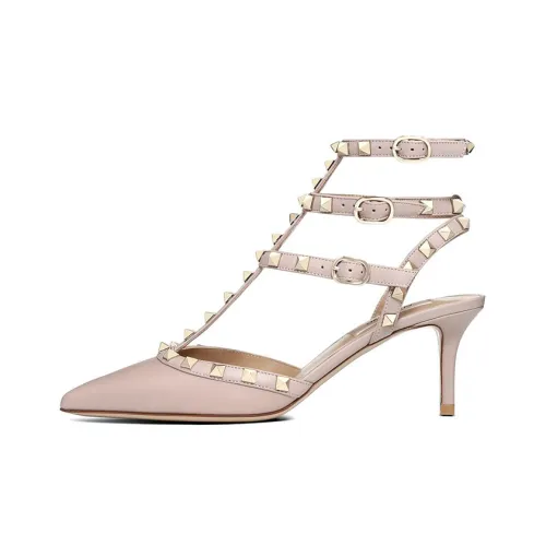 Valentino Rockstud High Heels Women's Pink/Gold