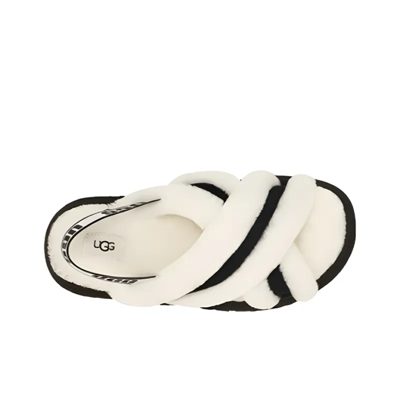 UGG DISCO Fashion Slippers Women's White-2