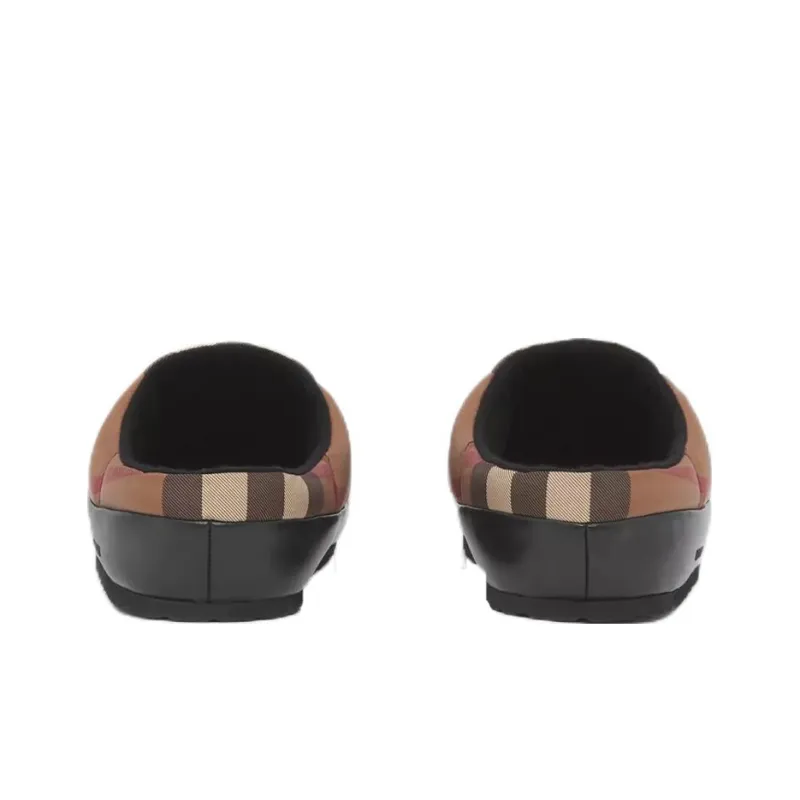 Burberry Birch Check Print Slipper Dark Brown-4