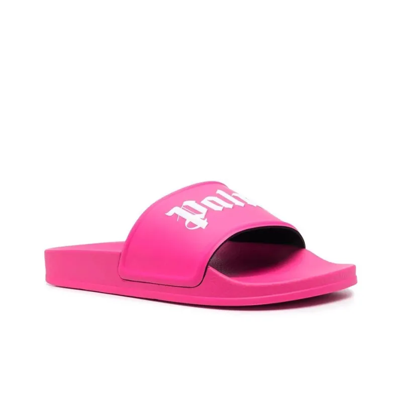 PALM ANGELS Pool Slides Fuschia White Women's-1