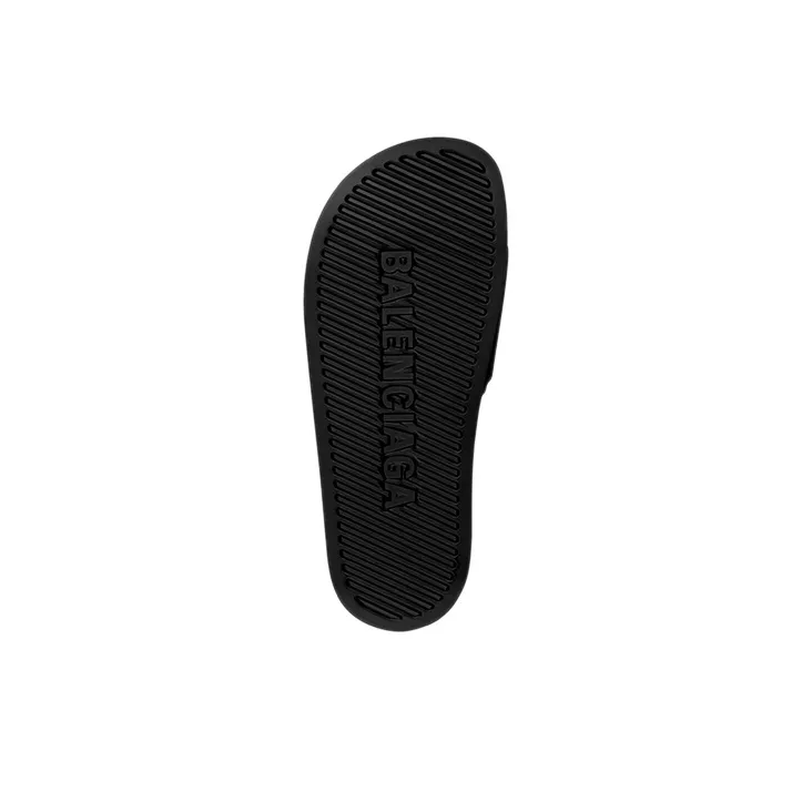 Balenciaga Pool Slide Black White Women's-4