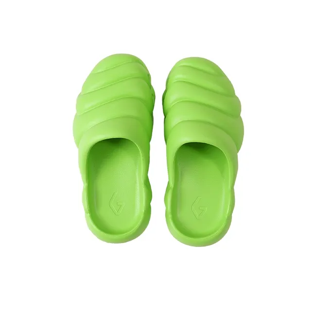 GOTO EVA Abrasion Resistant Slip Resistant Closed Toe Slippers Unisex Green Apple-3