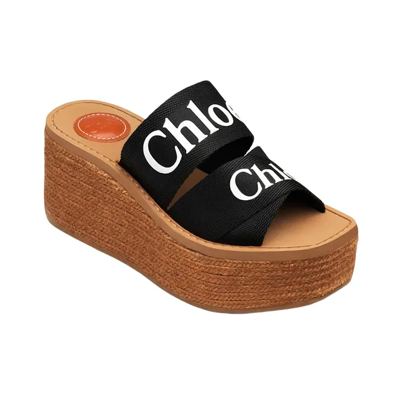 Chloe Woody Stylish Sandals Women's Black-1