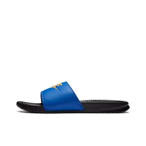 Nike Slide Slippers Men Black/Blue/Yellow