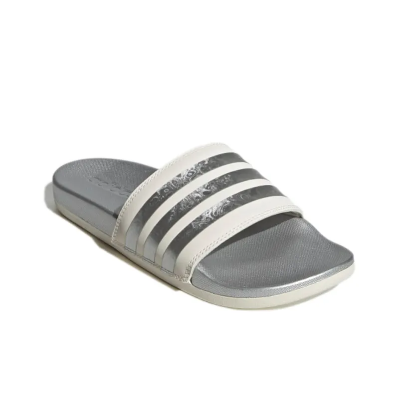 Adidas Adilette Comfort Slide 'White Matte Silver' Women's-2