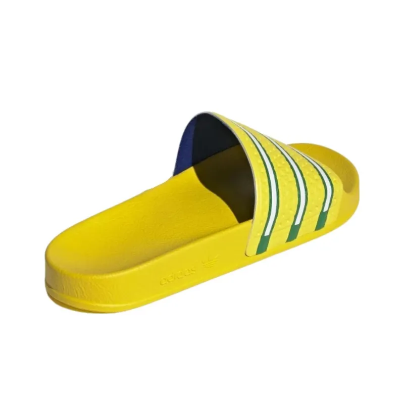 Adidas Adilette Slides Team Yellow Green Off White-2