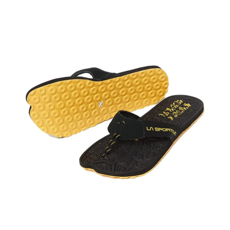 LA SPORTIVA Jandal Sports Slippers Unisex Black Yellow-3