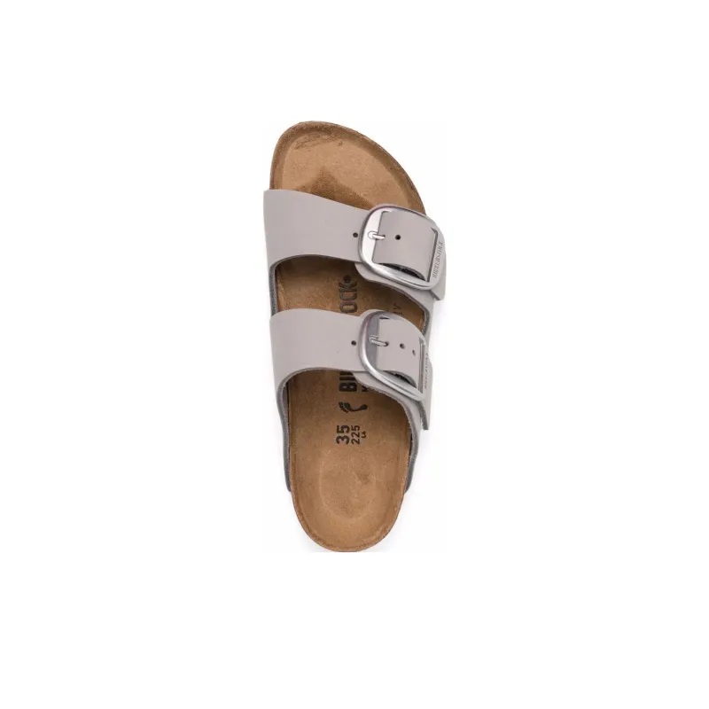 Birkenstock Arizona Big Buckle Nubuck Leather Narrow Fit 'Dove Gray' Women's-3