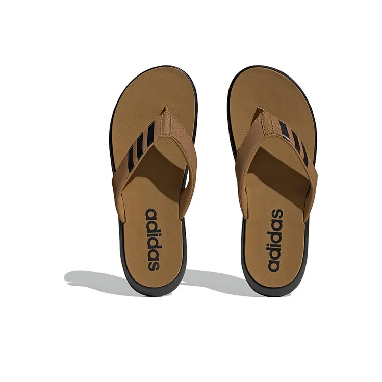 Adidas Comfort Flip Flops 'Brown Black'-4