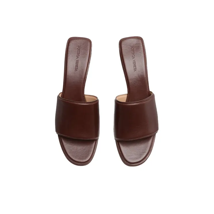 Bottega Veneta The Band Slip On Sandal Brown Women's-2