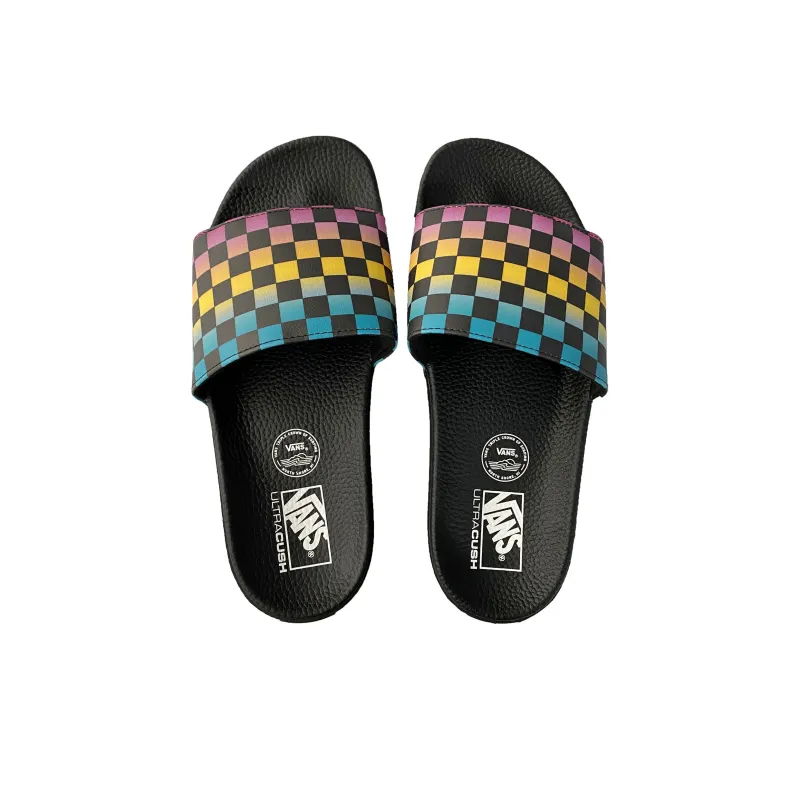 Vans Slide On Triple Crown Of Surfing Slippers Black/Rainbow Women's-2