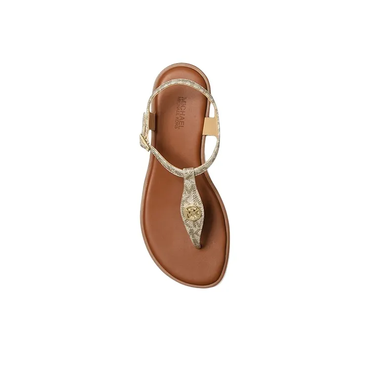 Michael Michael Kors Monogram Logo-appliqué Flat Sandals-3