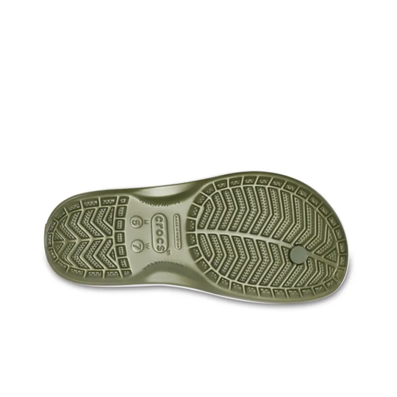 Crocs Quiet Quick Dry Flip Flops Unisex Army Green-5