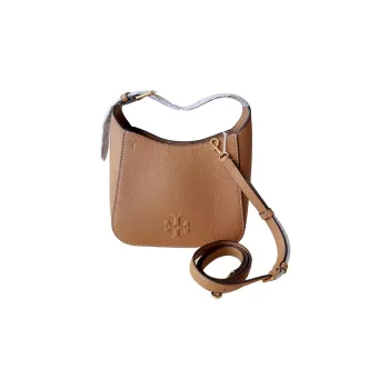 TORY BURCH Thea Leather Bucket Bag Handbag Shoulder Bag Women's Brown