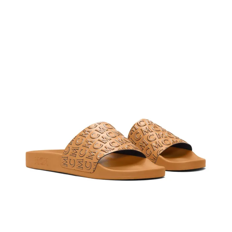 MCM Slide Slippers Men Yellow-2