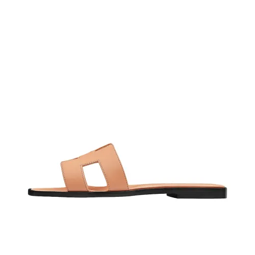 HERMES Oran Slide Slippers Women's Nude