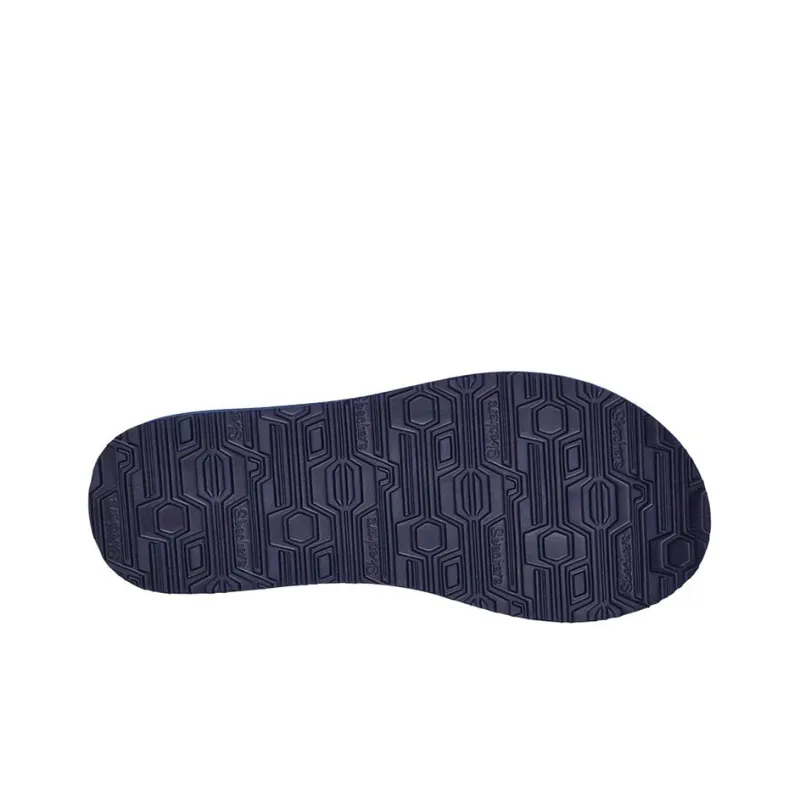 Skechers Meditation Rubber Sole Quiet Slide Slippers Women's Navy Blue-4