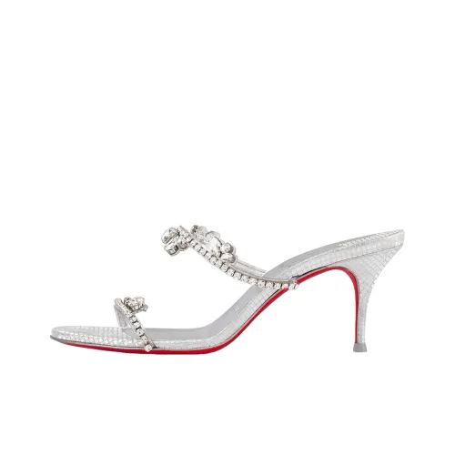 Christian Louboutin Slide Slippers Women's Silver