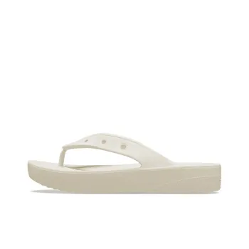 Crocs Classic Platform Flip Beige Women's