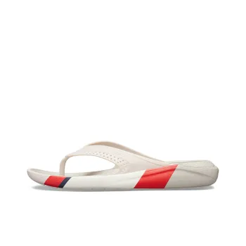 Crocs LiteRide Colorblock Slides 'White Red'