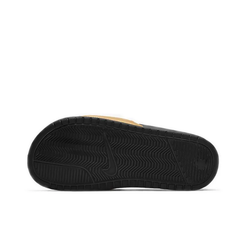 Nike Jdi Benassi Slide Black Metallic Gold Women's-3