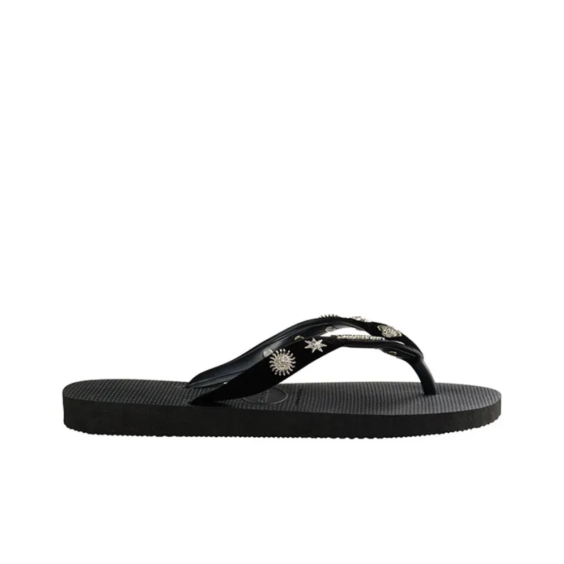 Swarovski x Havaianas Huanina Stylish Sandals Women's Black-3