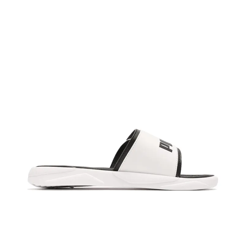 PUMA Royalcat Comfort Slides 'White Black Chili Pepper'-1