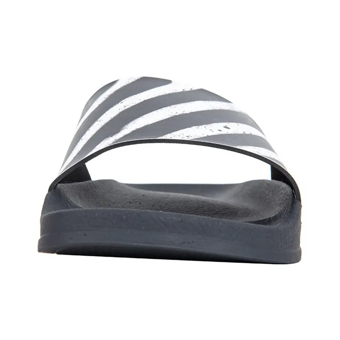 OFF WHITE Spray Stripes Slider Black White SS20-6