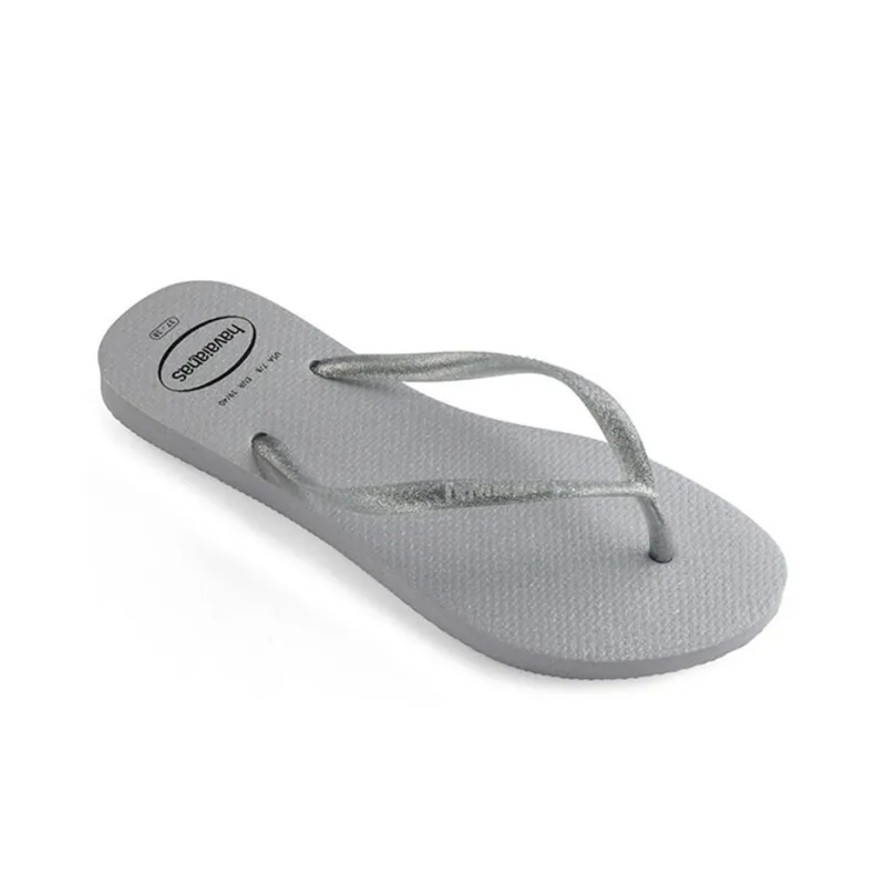 Havaianas Slim Gloss Stylish Sandals Unisex Bean Gray-3