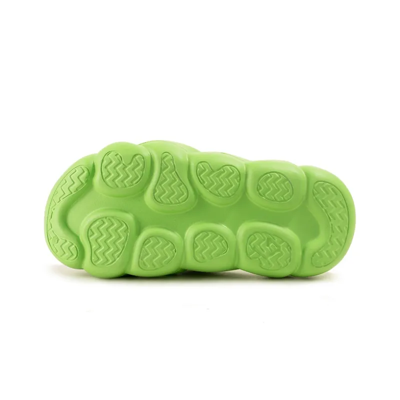 GOTO EVA Abrasion Resistant Slip Resistant Closed Toe Slippers Unisex Green Apple-5